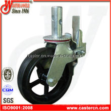 8 Inch Rubber on Cast Iron Scaffold Caster